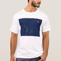 T Shirt mit Fahne Alaska Staat USA