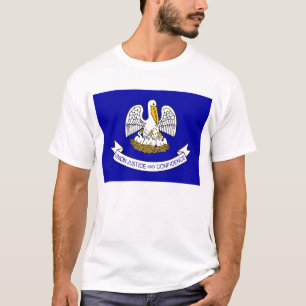 T Shirt mit Flag Louisiana Staat USA