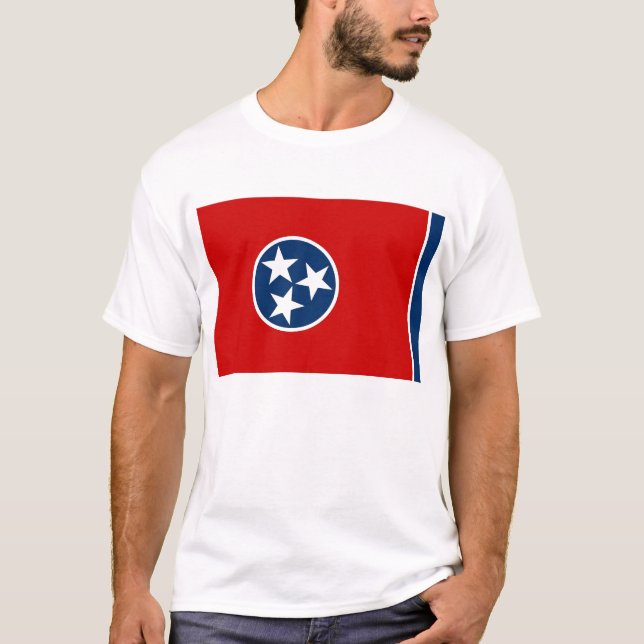 T Shirt mit Flag Tennessee Staat USA (Vorderseite)