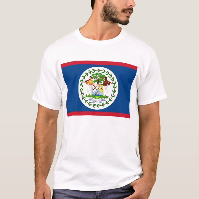 T Shirt mit Flagge Belizes (Vorderseite)