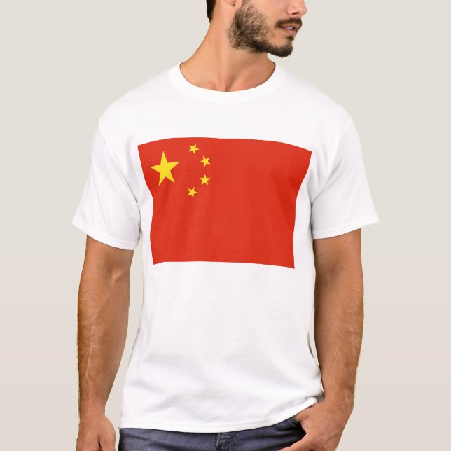 T Shirt mit Flagge der China (Vorderseite)