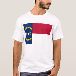 T Shirt mit Flagge North Carolina Staat USA