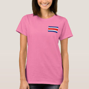 T-Shirt mit Flagge und Karte von Costa Rica