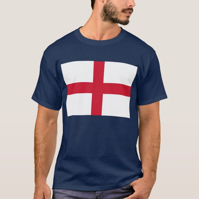 T Shirt mit Flagge von England. (Vorderseite)