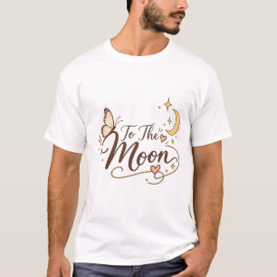 T-Shirt mit floralem Mond-Motiv