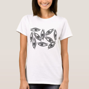 T-Shirt mit funky Eyes Muster