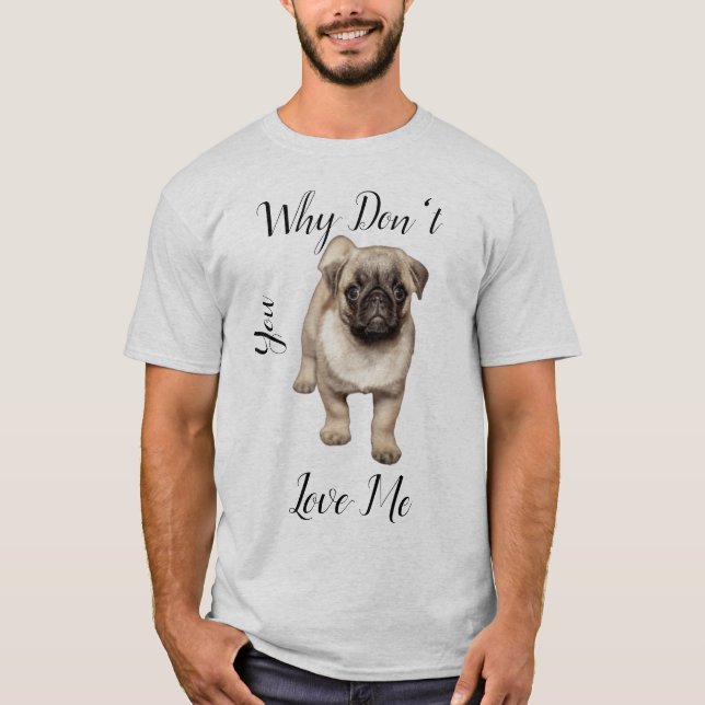  T - Shirt mit für Männer mit Mops (Vorderseite)