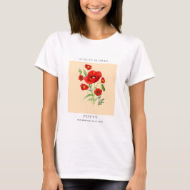 T-Shirt mit Geburtsmonatsblume August
