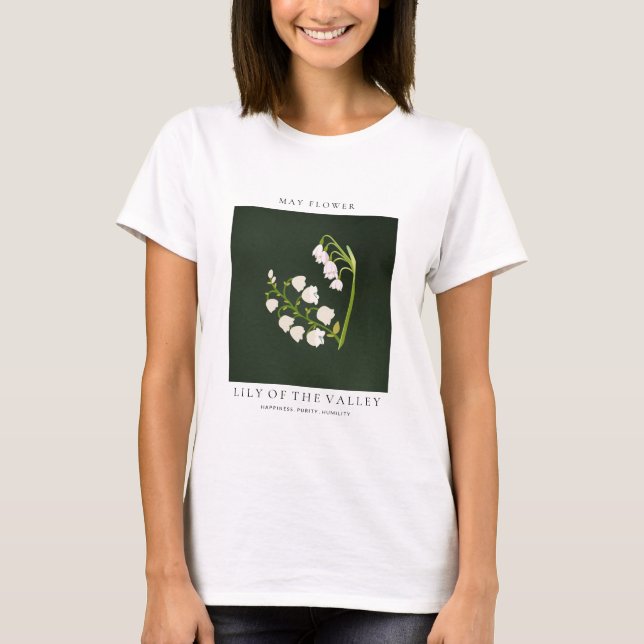 T-Shirt mit Geburtsmonatsblume Mai (Vorderseite)