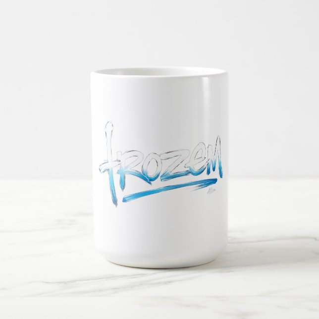 T-Shirt mit gefrorenem Text Kaffeetasse (Mittel)
