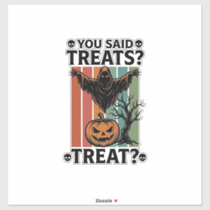 T-Shirt mit Geist Halloween und unheimlichem Punsc Aufkleber