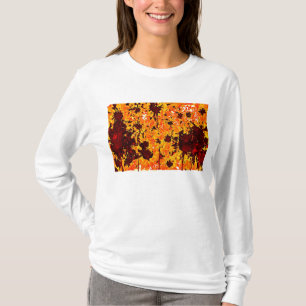 T-Shirt mit gemalten Blumen