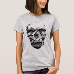 T-Shirt mit gepunktetem Totenkopf
