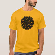 T-Shirt mit gerissener Oberflächengrafik