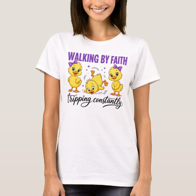 T-Shirt 'Mit Glauben gehen' Enten (Vorderseite)