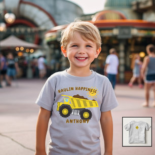 T-Shirt mit glücklichem Kleinkind-Muldenkipper