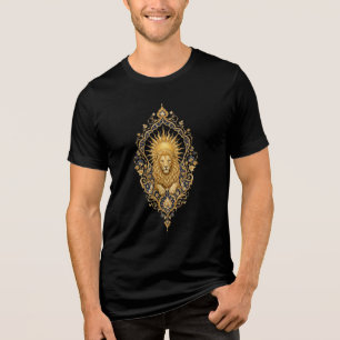 T-Shirt mit goldenem Löwenwappen Tri-Blend Shirt