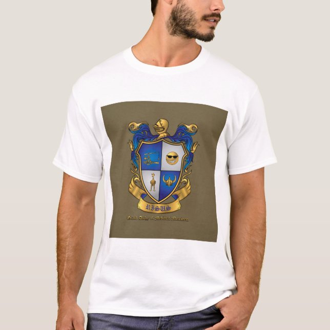 T Shirt mit Goldener Hintergründe Großherzogtum Du (Vorderseite)