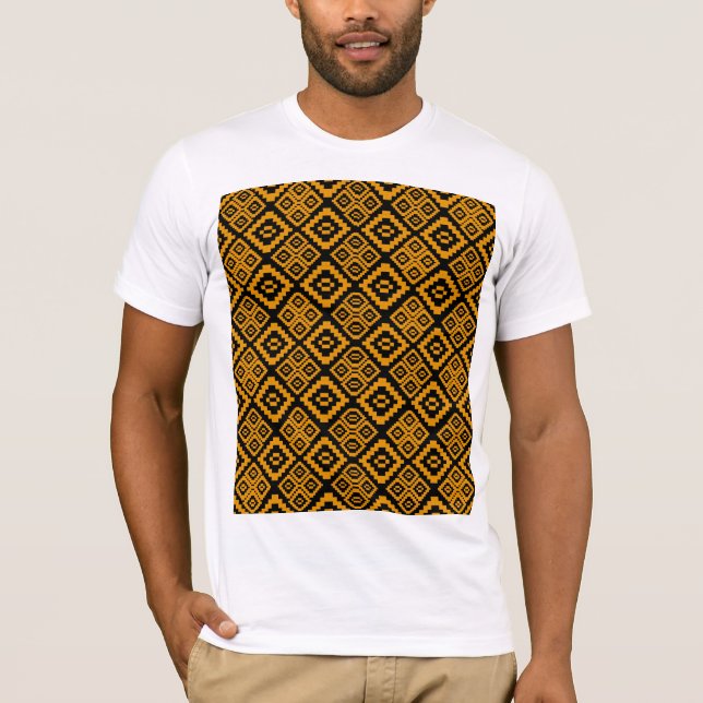 T - Shirt mit goldfarbenem Blume (Vorderseite)