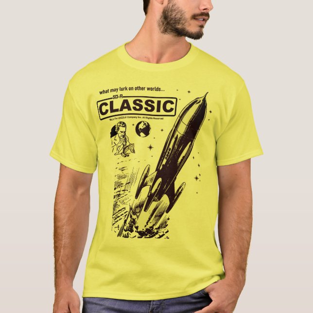 T-Shirt mit Grafik-Klassiker des SCI-FI der 1960er (Vorderseite)