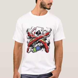 T-Shirt mit Grafik 'Tote Hand' - Tattoo-Flash