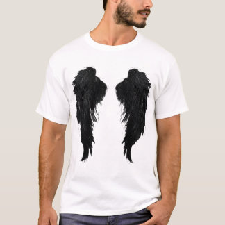T-Shirt mit Grafik von dunklen Engelsflügeln