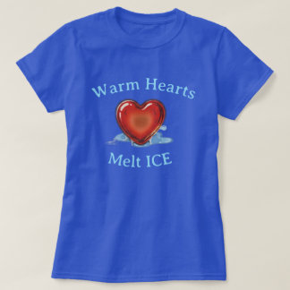T-Shirt mit Grafik "Warme Herzen schmelzen Eis" |