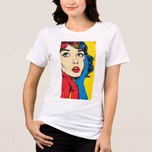T-Shirt mit Grafik zur Geschichte der USA für Frau Tri-Blend Shirt