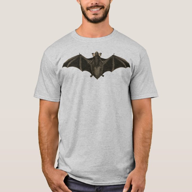 T-Shirt mit Grafikdruck eines geflügelten Nachtges (Vorderseite)