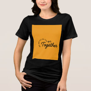 T-Shirt mit halbem Ärmel und Zitat Tri-Blend Shirt