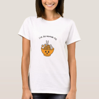 T-Shirt mit halben Ärmeln mit Ramen und einem lust