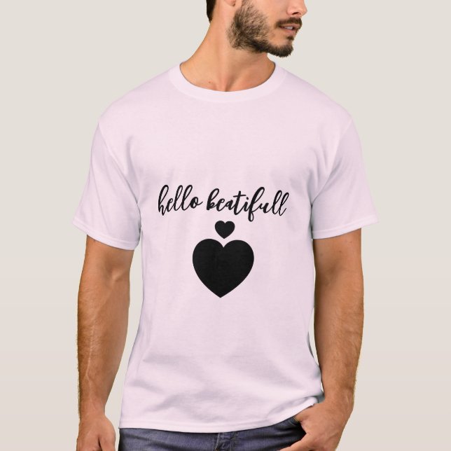 T-Shirt mit halben Ärmeln und Herz-Design (Vorderseite)