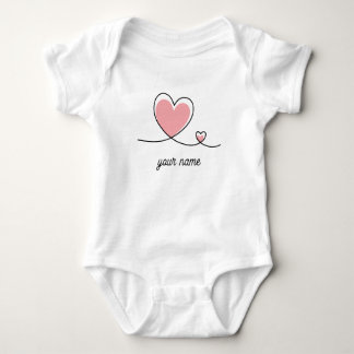 T-Shirt mit Herz-Design Baby Strampler