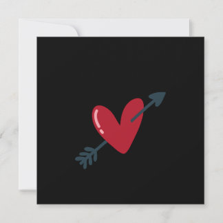 T-Shirt mit Herz und Pfeil zum Valentinstag Minima Einladung