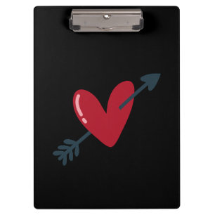 T-Shirt mit Herz und Pfeil zum Valentinstag Minima Klemmbrett