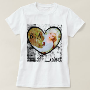 T-Shirt mit Herzform-Foto-Einsatz