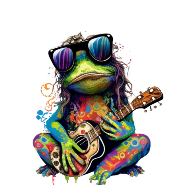 T Shirt mit Hippie Frog (Von Creator hochgeladen)