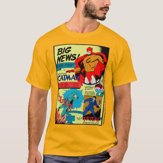 T-Shirt mit Holyoke-Comics-Werbung aus den 1940er  (Vorderseite)