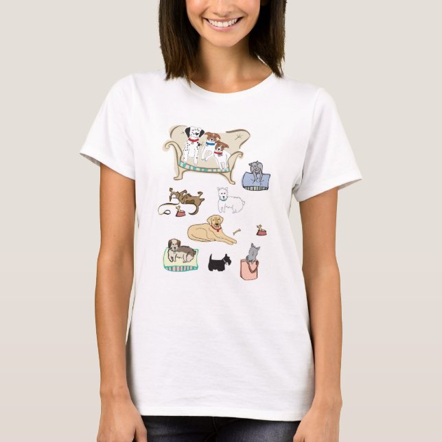 T - Shirt mit Hunden (Vorderseite)