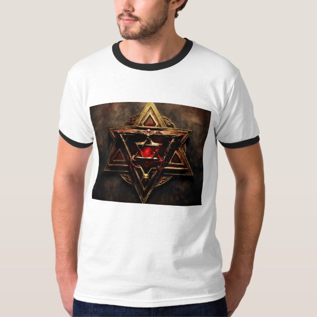 T SHIRT MIT ILLUMINATI-LOGO (Vorderseite)