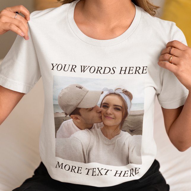 T-Shirt mit individuellem Foto und Text (Von Creator hochgeladen)
