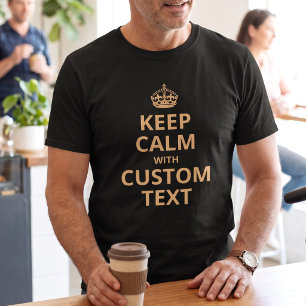 T-Shirt mit individuellem Keep-Calm-Zitat-Template