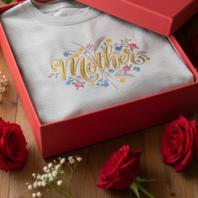 T-Shirt mit individuellem Mutter-Blumendesign (Von Creator hochgeladen)