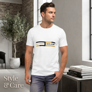 T-Shirt mit individuellem Namen im eleganten, form