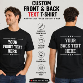 T-Shirt mit individuellem Vorder- und Rücktext