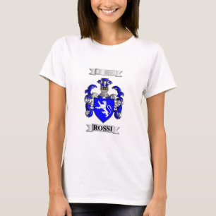 T-Shirt mit italienischem Nachnamen Rossi und Schi