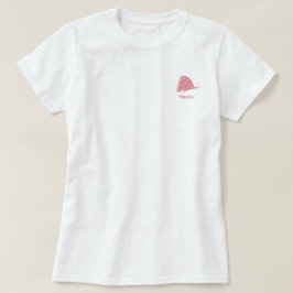 T-Shirt mit kleinem minimalen roten Schmetterling