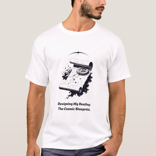 T-Shirt mit kosmischem Bauplan (Vorderseite)