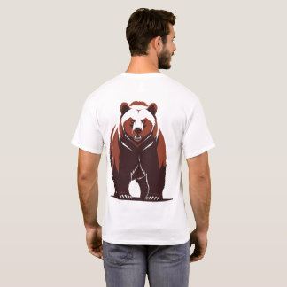 T-Shirt mit kräftigem Grizzlybären-Motiv