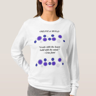 T - SHIRT MIT KREATIVER KUNST DER BLUME